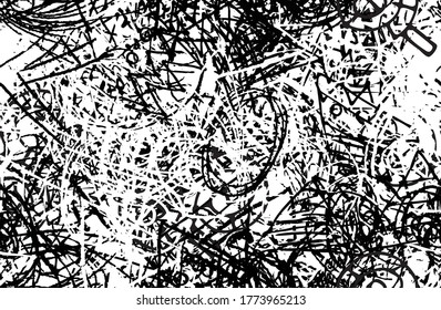 Fondo abstracto en blanco y negro. El patrón monocromo es impecable. Textura caótica de grunge