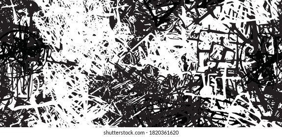 Black and white abstract background. Monochrome seamless texture