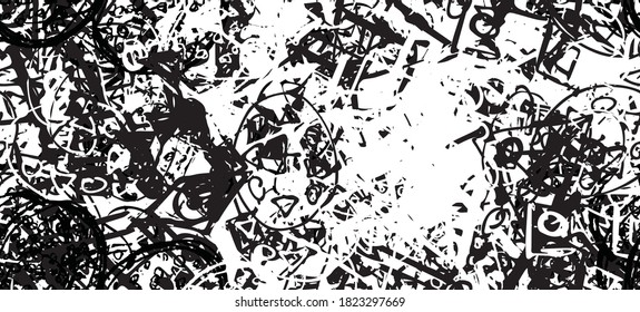 Black and white abstract background. Monochrome seamless texture