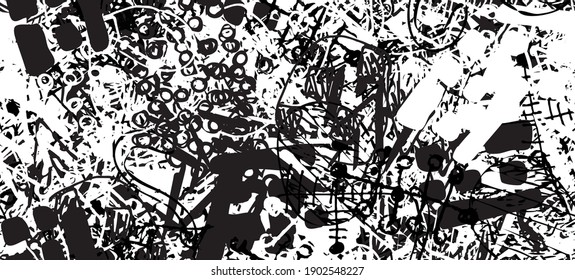 Black and white abstract background. Monochrome seamless texture