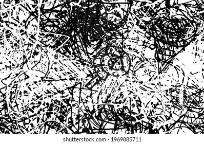 Black and white abstract background. The monochrome pattern is seamless. Chaotic grunge texture