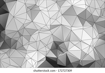 Black and white abstract background polygon
