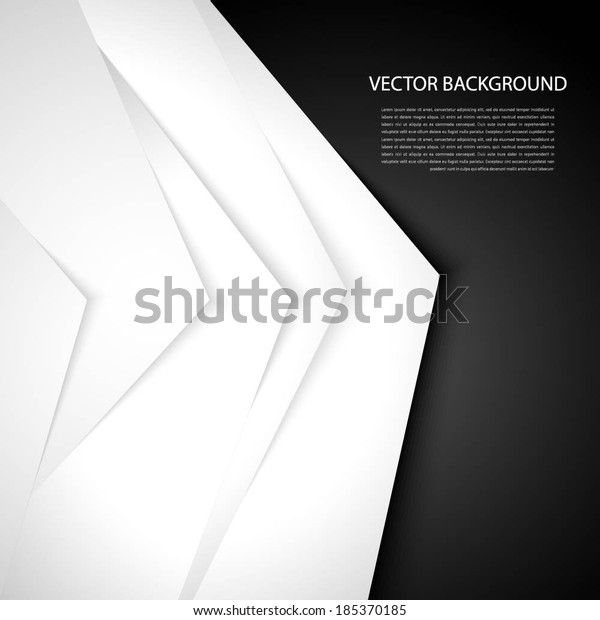 Black White Abstract Background Realistic Shadows Stock Vector (Royalty ...