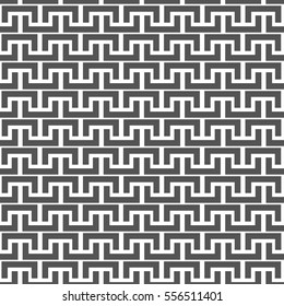 Black and white abstract background, repeating texture of the halves of the rectangle, vector illustration.
