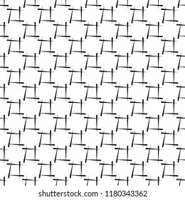 Black and white abstract background. Seamless texture from a set of lines and spirals, vector illustration.