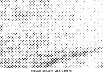 Fondo abstracto en blanco y negro con un patrón punteado vintage sin fisuras, ilustración con textura de semitono vintage o decoración de estilo grunge