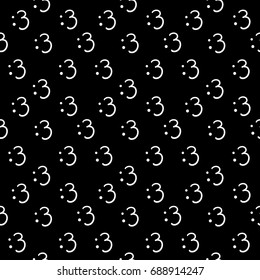 black and white abstract background
seamless pattern with white funny smiles (anime cats face)