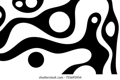black and white abstract background with stripes and circles