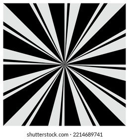 Black and white abstract Background with Sunlight.Vector Illustration. Linear sun rays painted in vintage style