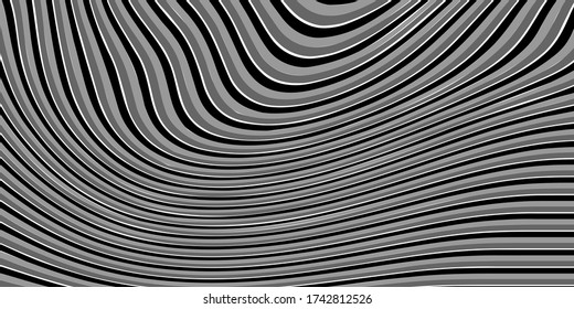 Black and white abstract background, texture with lines illustration