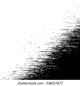 Black and White Abstract Background Texture. Vector Shabby Illustration with Lines, Noise and Strokes. Creative Element for Design.