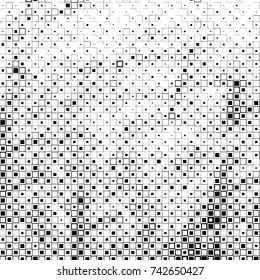 Black and white abstract background vector pattern of squares and dots