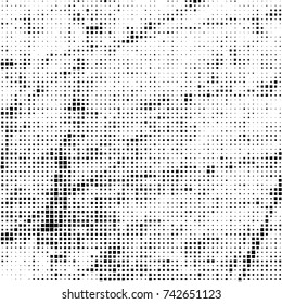 Black and white abstract background vector pattern of squares and dots