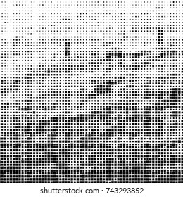 Black and white abstract background vector pattern of squares and dots