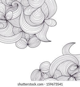 Black and white abstract  background  with wave.