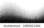Black and white abstract background with wavy dotted pattern. Halftone effect. Vector illustration.
