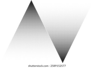 Black and white abstract background with wavy dotted pattern. Halftone effect. Vector illustration.