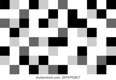 Black and white abstract background.Censor blur effect.Vector graphic illustration.