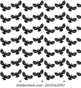 Black and white Abstract bird  Pattern backgrund eps10