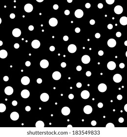 Black and white abstract circles background. Seamless pattern