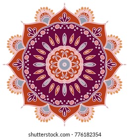 Black and white abstract circular pattern. Paint itself.