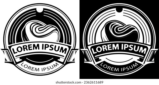 Black and white abstract confectionery logo: modern minimalism, fusion of abstraction and confectionery themes, expressiveness, and elegance.