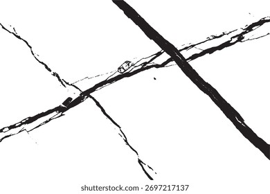 Textura de superfície rachada abstrata em preto e branco