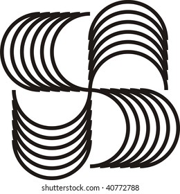 Black & white abstract design