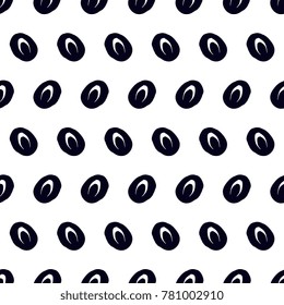 Black and white abstract dot vector seamless pattern
