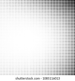 Black and white abstract dotted background. Halftone effect. Vector illustration.