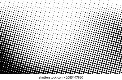 Fondo con puntos abstractos en blanco y negro. Efecto semitónico. Ilustración vectorial.