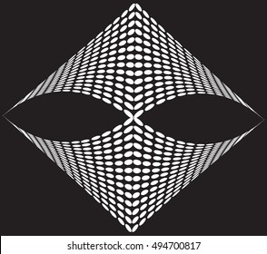 Black and white abstract dotted background