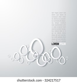 Black White Abstract Eggs Graphic Art Design 3D Minimalistic Vector Background Illustration EPS10