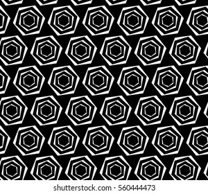 Black white abstract ethnic vector seamless background. Vector illustration