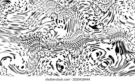black and white Abstract feather texture background. Contemporary art. Pattern can used for wallpaper or skin wall tile luxurious.
