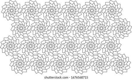 schwarz-weißer abstrakter floraler Hintergrund