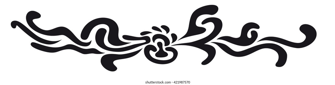 Black and white abstract floral pattern