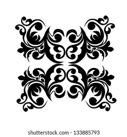 Black and white abstract flower