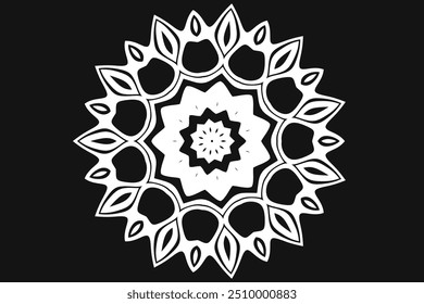 black and white abstract flower