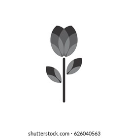 black and white abstract flower logo