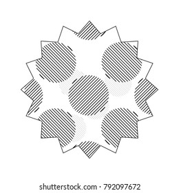 Black and white Abstract frame emblem