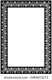 Black and white abstract frame on paper for edging. diploma design
