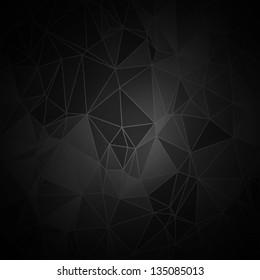 Black and white abstract geometric background. Vector black background.