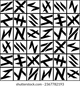 Black and white abstract geometric background. Modern minimal poster.