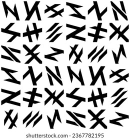 Black and white abstract geometric background. Modern minimal poster.