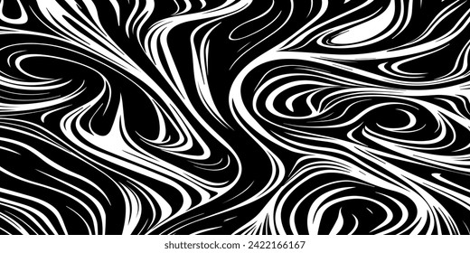 Black and white Abstract Geometric Background, liquid wave design
