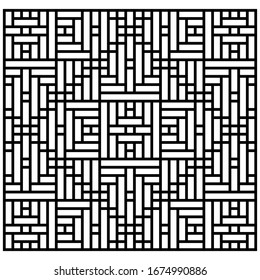 abstraktes geometrisches Muster in Schwarz-Weiß
