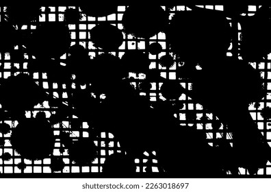Black and white abstract geometric drawing