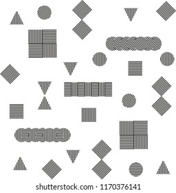 black and white abstract geometric element
