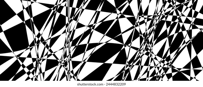 Black and white abstract geometric illusion background